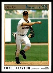 1992 O-Pee-Chee Premier Royce Clayton San Francisco Giants #39 - Picture 1 of 2