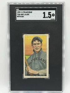 1909-11 Polar Bear T206 Nap Lajoie With Bat SGC 1.5 Cleveland - Picture 1 of 2