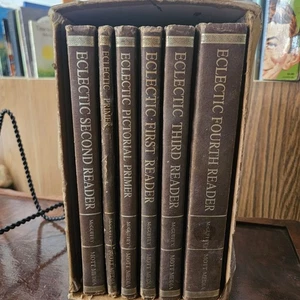 McGuffey's Eclectic Reader 6 Volume Box Set Lot 1982 Mott Media Hardcover Vtg - Picture 1 of 10