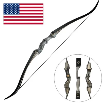 Archery 62" Takedown Recurve Bow Set Traditional Hunting Bow 30lbs-50lbs Shoting - Image 1 of 4