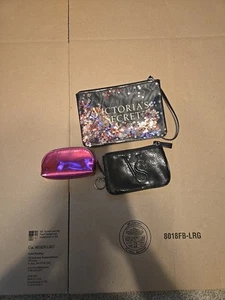Lot of 3 Victoria's Secret Change and Make Up Bags Travel Only Selling As Set - Picture 1 of 3
