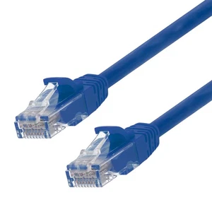 Ethernet Patch Cable CAT6A, UTP, 24AWG, 3 Ft, 10 pack, Blue - Picture 1 of 4