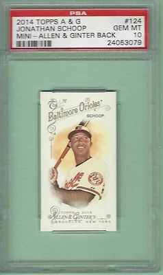 2014 TOPPS A & G MINI JONATHAN SCHOOP BALTIMORE ORIOLES #124 GEM MINT 10 - Image 1 of 2