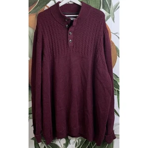 Tommy Bahama Para Hombres XLT Mezcla de Algodón Rojo Borgoña Pullover Suéter Nuevo - Imagen 1 de 7