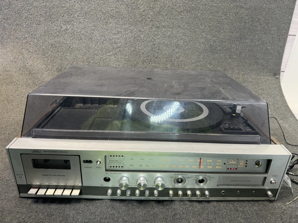 Rare VTG Sears Record/Cassette/8 Track/Am/Fm Player Model 132.91861900 Fast Ship - Image 1 of 4