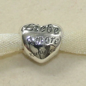Nuovo Autentico Charm Pandora Lingua dell'Amore Cuore 791111 Perla con Sacchetto TSuede - Foto 1 di 5