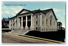 1915 Second U.P Church Street View Butler Pennsylvania PA Antique Postcard