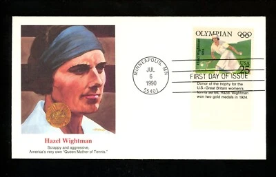 US FDC #2496-2500 Fleetwood 1990 MN Olympic Sports Games Tabs HC Set of 5 - Image 1 of 4