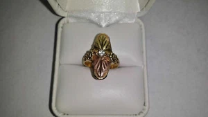 Stunning Vintage DIAMOND 10KT ROSE and YELLOW GOLD RING 10k - Picture 1 of 8