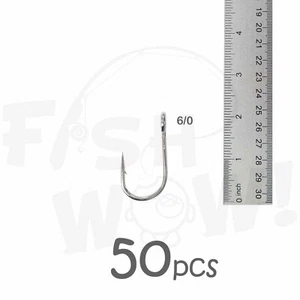 50 un. Tamaño 6/0 Peces WOW!® Pesca 6X Fuerte Siwash Gancho con Ojo Abierto NUEVO - Imagen 1 de 4