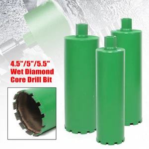 Broca verde con núcleo de diamante húmedo para roscas de 1-1/4" de 5 pulgadas para perforación húmeda de concreto - Imagen 1 de 14