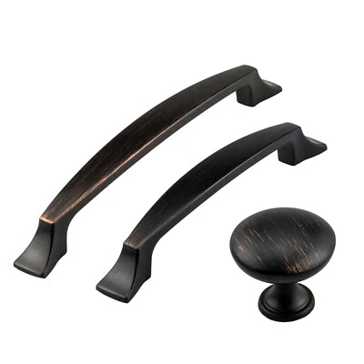 MODKET 2710 Series Traditional Oil Rubbed Bronze Drawer Cabinet Pull Knob Handle Set