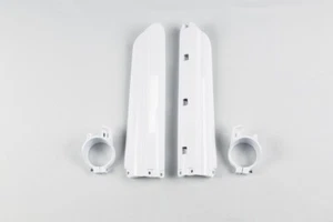 Yamaha Yz 125 250 1991 1992 1993 1994 1995 White Fork Guard Covers - Picture 1 of 1