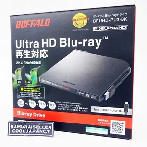 BUFFALO UHD BD kompatibles tragbares Blu-ray Laufwerk schwarz BRUHD-PU3-BK Ja... - Bild 1 von 14