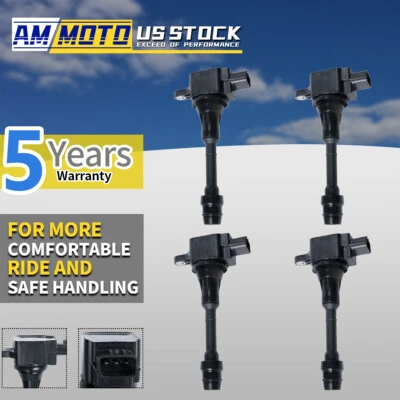 Pack of 4 Ignition Coils For Nissan Altima Sentra 2002-2006 L4 2.5L UF350 - Imagem 1 de 4