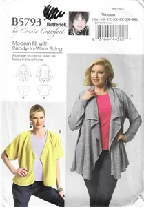Butterick B5793 Shawl and Kimono Jacket Sewing Pattern Size XXL to 6X Uncut - Picture 1 of 2