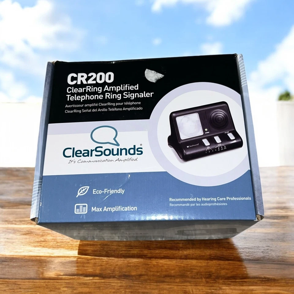 Clear Sounds CR200 Anillo Transparente Amplificado Teléfono Anillo Señalizador Nuevo- Foto 1 de 4