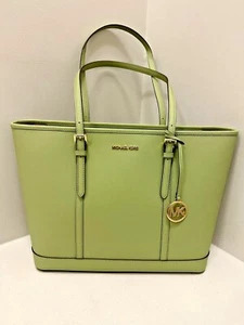 Michael Kors Jet Set Travel Large Leather Top Zip Shoulder Tote Bag HandbagPurse - Picture 1 of 18