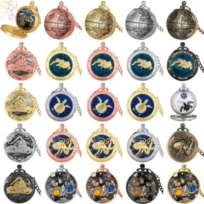 Uncommon Musical Pocket Watch City in the Sky Hand Crank Music Box Gifts Idea - Image 1 of 4