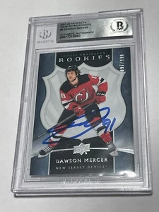 Dawson Mercer Signed Artifacts Retro Rookie Card Devils IP Slabbed Beckett BAS a - Picture 1 of 3
