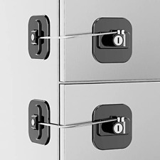 Fridge Lock, 2 Pack Refrigerator Lock with 4 Keys, Child Safety Locks 