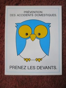 AUFKLEBER STICKER AUFKLEBER UNFALLPRÄVENTION HAUS EULE EULE EULE - Bild 1 von 1