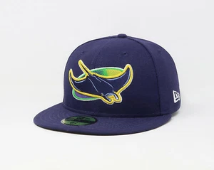 New Era 59Fifty Men Boys Hat Tampa Bay Rays Alternate On Field Blue Fitted Cap - Picture 1 of 5
