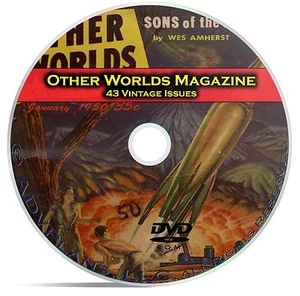 Other Worlds, 43 Classic Pulp Magazines, Golden Age Science Fiction DVD CD C53 - Picture 1 of 1