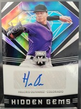 2020 Elite Extra Edition Hidden Gems Auto RC Helcris Olivarez Colorado Rockies 