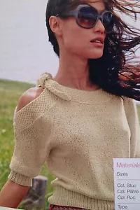 Ladies 3 Quarter Sleeve Sweater ( S, M, L, XL,) Knitting Pattern - Picture 1 of 1