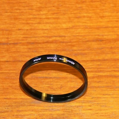 52-49mm STEP-DOWN stepping ring lens filter adapter BLACK METAL JAPAN 52/49 - Image 1 of 3
