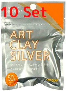 ART CLAY SILVER 50g 10 pcs Set Lot A-0275 Jewelry Handmade Craft Making Aida - Picture 1 of 4
