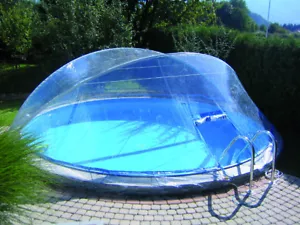 Cabrio Dom Ø 6m Rund Schwimmbad Pool Überdachung Solar - Bild 1 von 7