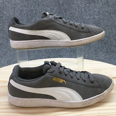 Puma Shoes Womens 7.5 Vikky Classic Low Sneakers 362624 Gray Suede Lace Up - Image 1 of 4
