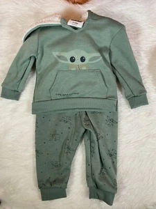 Star Wars 3-6 Meses El Niño Bebé Yoda Grogu Mandaloriano Sudaderas Camisa Pantalones - Imagen 1 de 8
