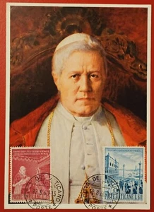 VATICAN VATICANO 1960 POPE PIUS X VENICE 346 PAPA PIO X VENEZIA MAXIMUM CARD C24 - Bild 1 von 2