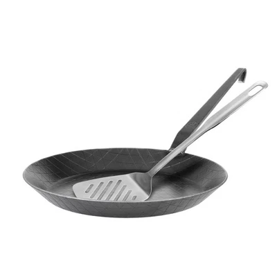 GRÄWE Schmiedeeiserne Pfanne Eisenpfanne 28 cm Bratpfanne geschmiedet mit Wender - Bild 1 von 3