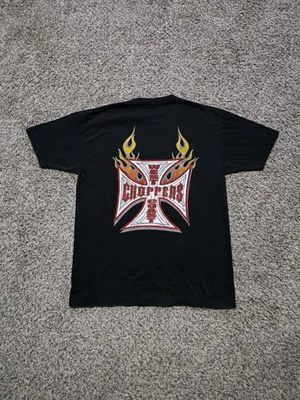 Camiseta negra flameante West Coast Chopper vintage talla grande motocicleta Foto 1 de 4
