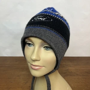 FORD Acrylic & Polyester Beanie Toboggan with Earflaps S/M - Bild 1 von 7