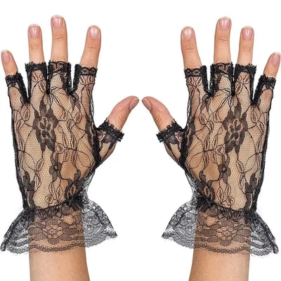 Guantes de encaje sin dedos para mujer verano vintage moda cosplay guantes de boda Foto 1 de 4