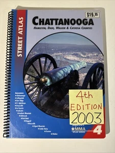Chattanooga Tennessee Street Atlas 2003 Superior Maps Hamilton Dade TN Map Guide - Imagen 1 de 21