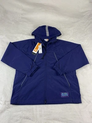 Chaqueta cortavientos Timberland para hombre cremallera completa con capucha impermeable azul TALLA GRANDE Foto 1 de 4
