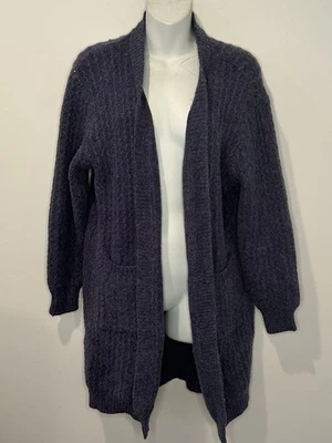 Cárdigan de gran tamaño Sacred Threads azul púrpura OS talla única ¡EXCELENTE ESTADO USADO!! Foto 1 de 3