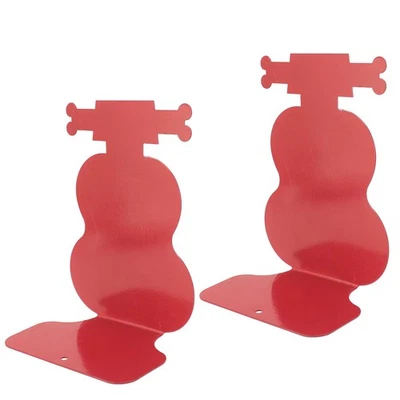 1 Pair Modern Bookend Metal Heavy Duty Non Slip Decorative Book Holder Stopper - Bild 1 von 4