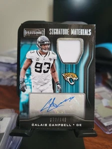 2018 Panini Playbook Signature Materials Calais Campbell #SM-CC Auto 72/149 - Picture 1 of 2