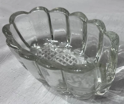 Cuchara/reposautensilios Princess House cristal grueso borde vieira 3x5" 1970-80 Foto 1 de 3