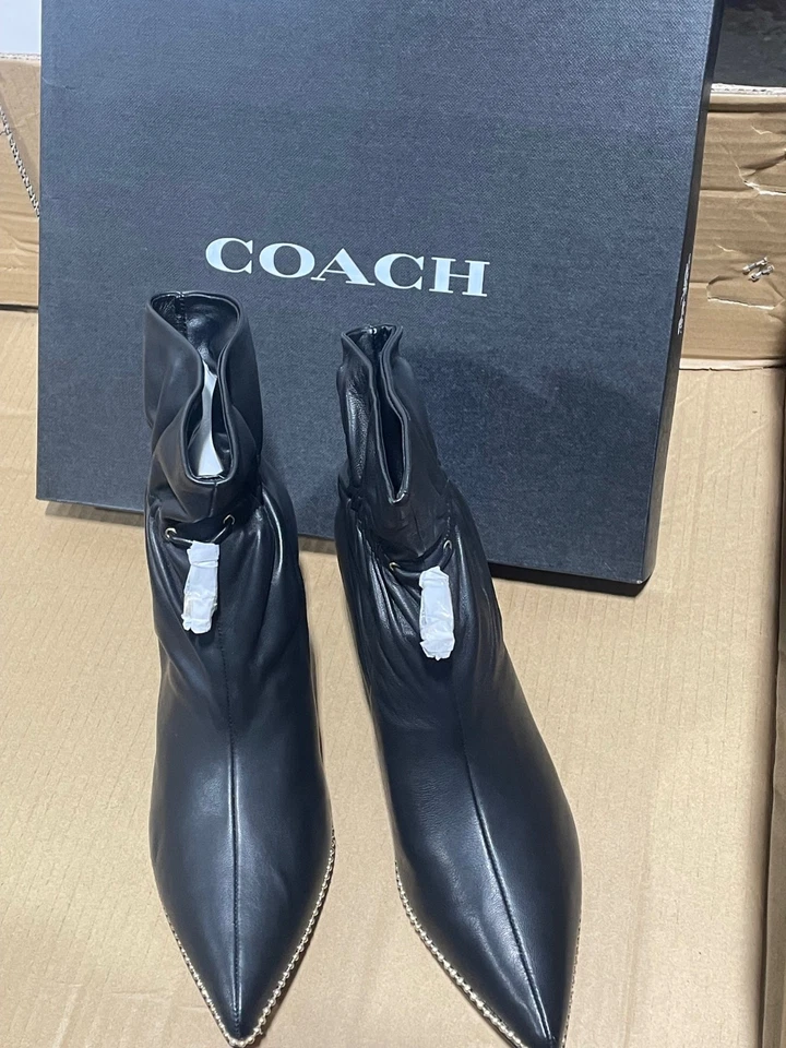 Coach C6762 Women’s Leather Wynie Bootie Black 7.5 B Women’s boots