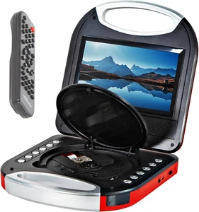 MTFT750-RD Portable 7 Inch TFT DVD/CD Player with Remote Control and Car Adapter - Picture 1 of 7