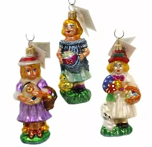 Christopher Radko | SET ORNAMENTI PRIMAVERILI ✪NUOVO✪ RARO 1998 VETRO SOFFIATO 3 US - Foto 1 di 10