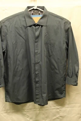 Stacy Adams Mens Black White Striped Long Sleeve Dress Shirt Size 20   34/35 - Image 1 of 4